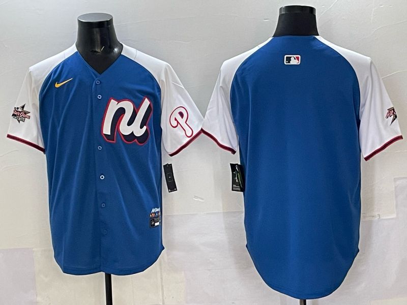 Men Philadelphia Phillies Blank Blue All star 2025 Nike MLB Jersey style 02->women mlb jersey->Women Jersey